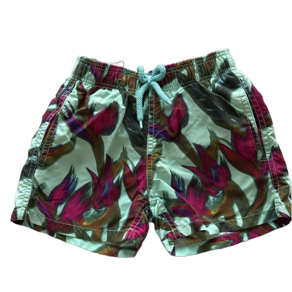 Vilebrequin Kids Swim Trunks - Pink and Green Floral